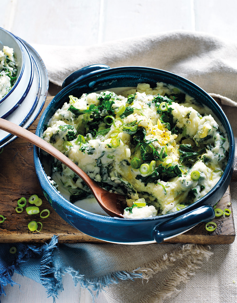Mashed Potato With Kale & Green Onions