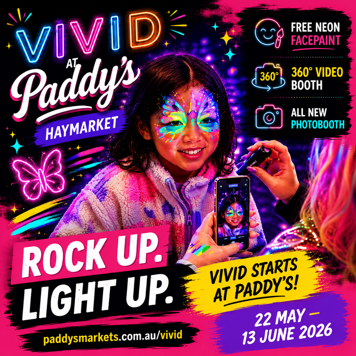 Vivid Sydney at Paddy's Markets | Every Fri Sat Sun 12pm - 3pm During Vivid Sydney