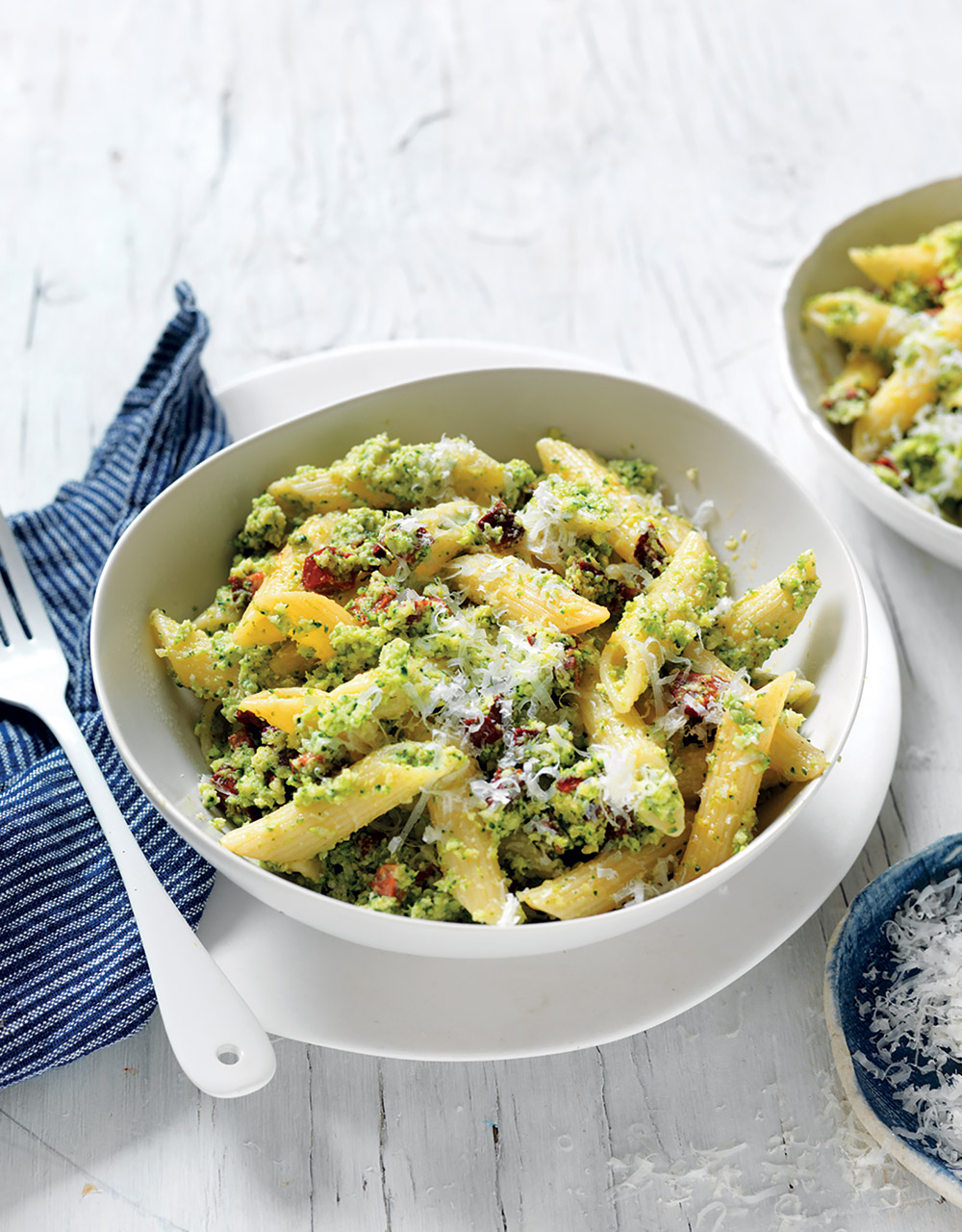 Broccoli pesto & chorizo penne