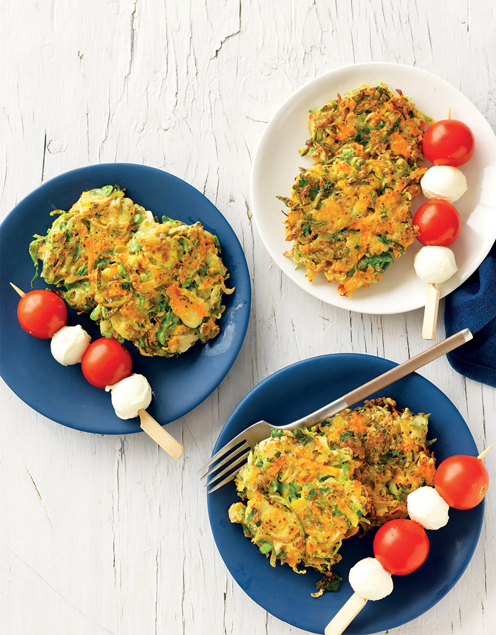 Brussels sprout, chia & parmesan fritters