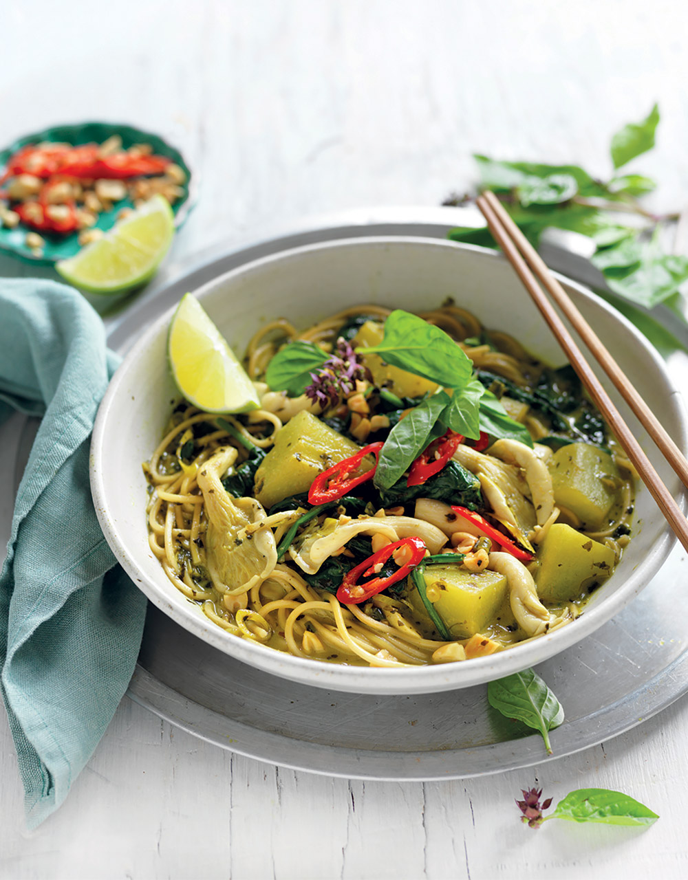 Coconut curry veggie & oyster mushroom ramen