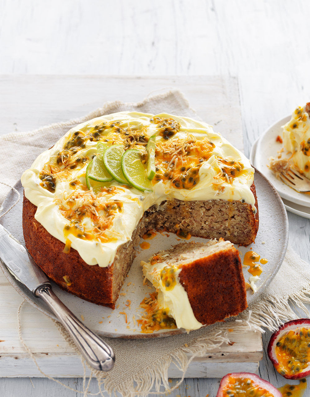 Delicious Banana, Lime & Coconut Cake Recipe