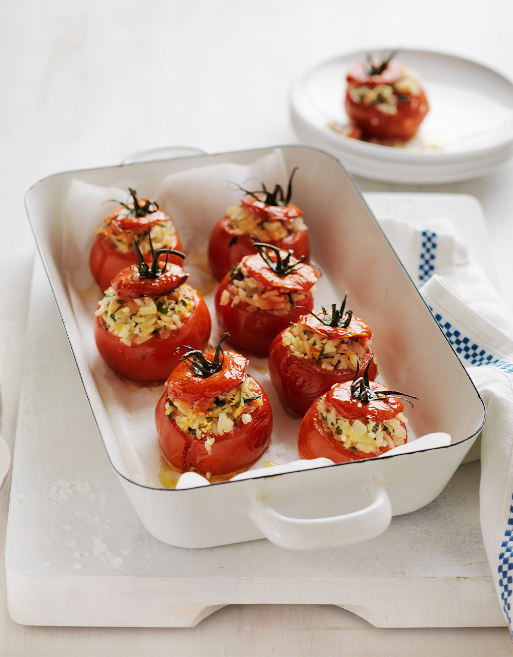 Greek-style stuffed tomatoes