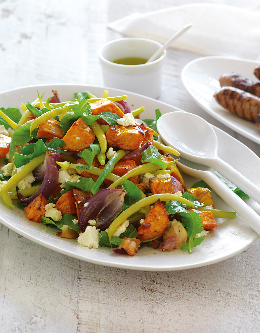 Kumara, bean & rocket salad