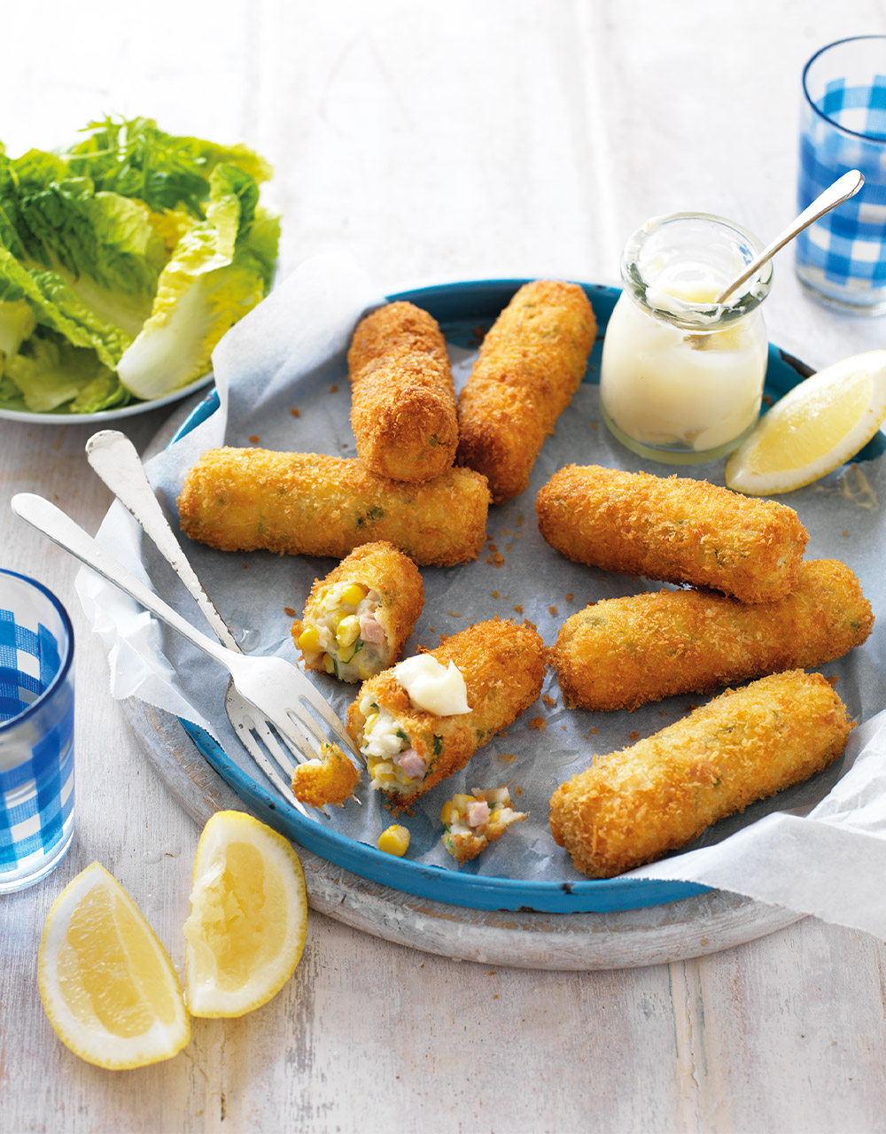 Potato & sweetcorn croquettes