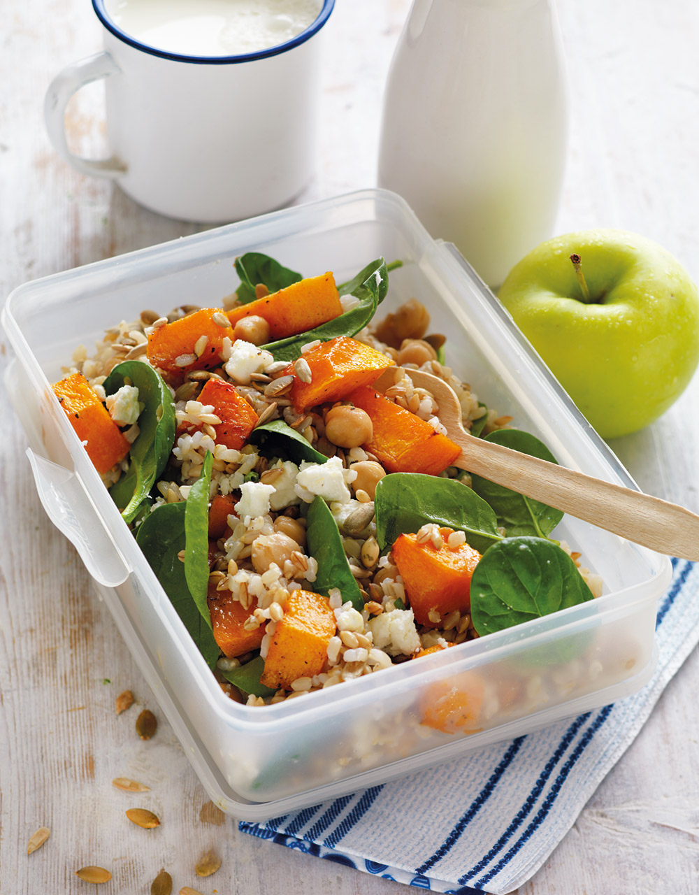Roast Pumpkin, Chickpea, Rice & Barley Salad