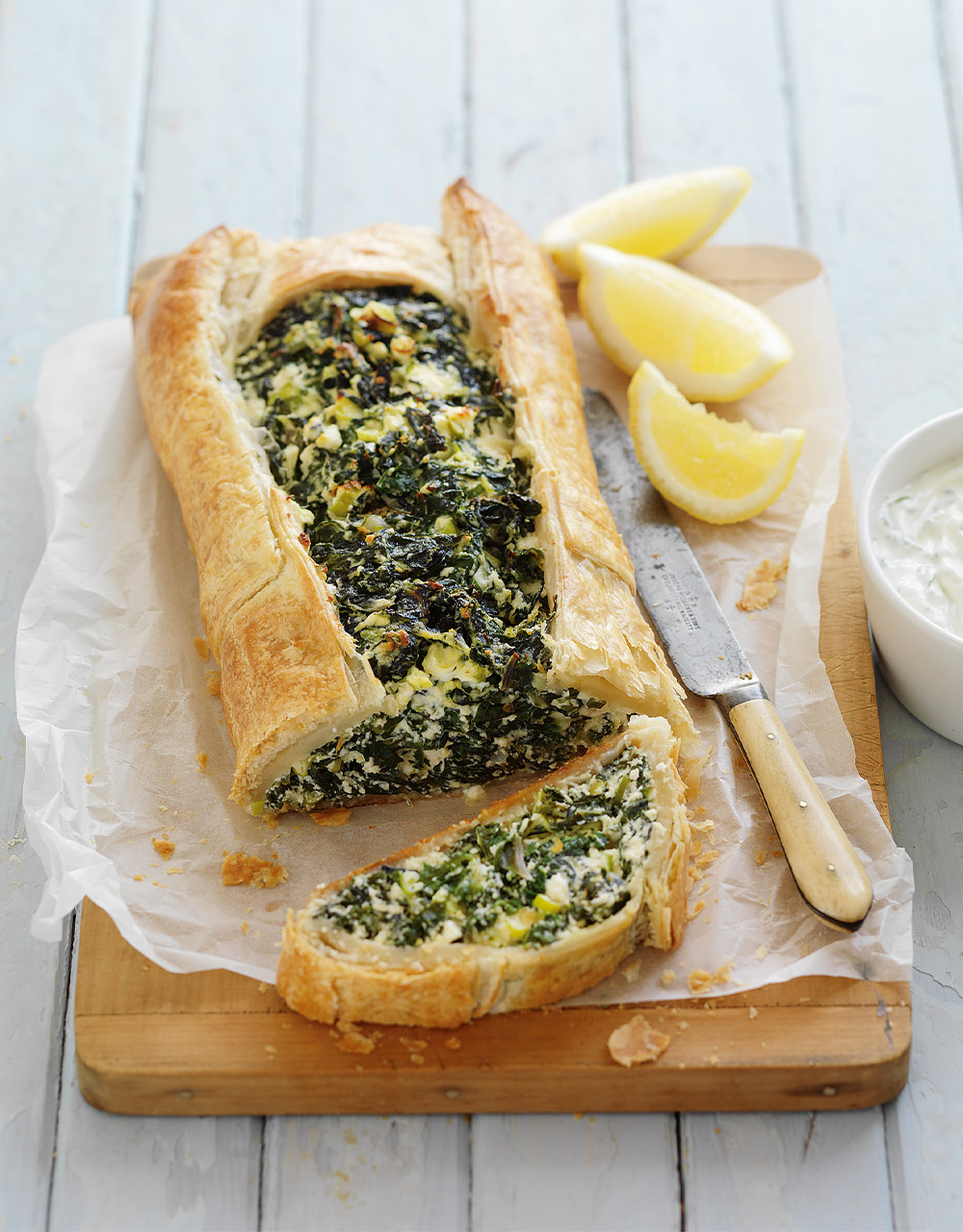 Silverbeet, feta & ricotta pie
