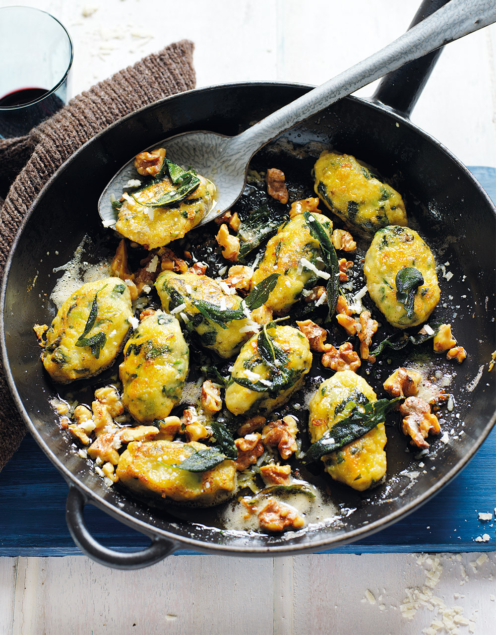 Spinach & ricotta gnocchi with sage & walnut butter