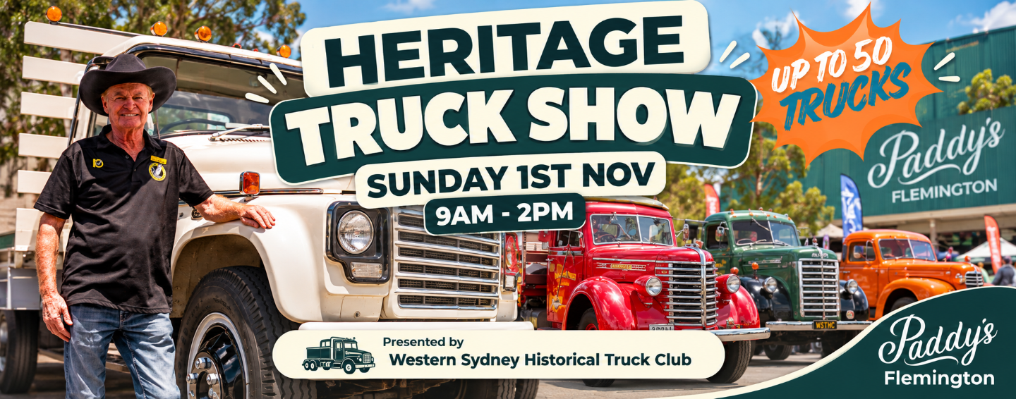 FREE Heritage Truck Show 2026 at Paddy’s Flemington